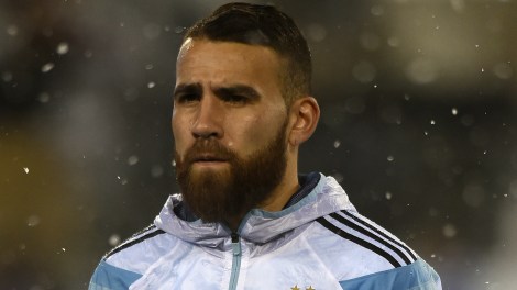 Argentina's defender Nicolas Otamendi is pictured during an international friendly match against Ecuador at MetLife Stadium in East Rutherford, New Jersey, on March 31, 2015. AFP PHOTO/JEWEL SAMAD        (Photo credit should read JEWEL SAMAD/AFP/Getty Images)