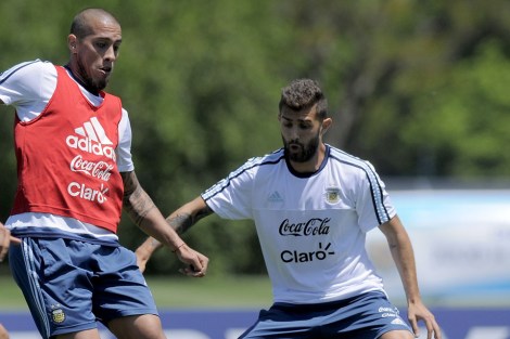 DYN609, BUENOS AIRES 14/11/2015, PRACTICA DE LA SELECCION ARGENTINA DE FUTBOL EN EL PREDIO DE LA AFA EN EZEIZA. FOTO:DYN/PABLO AHARONIAN.